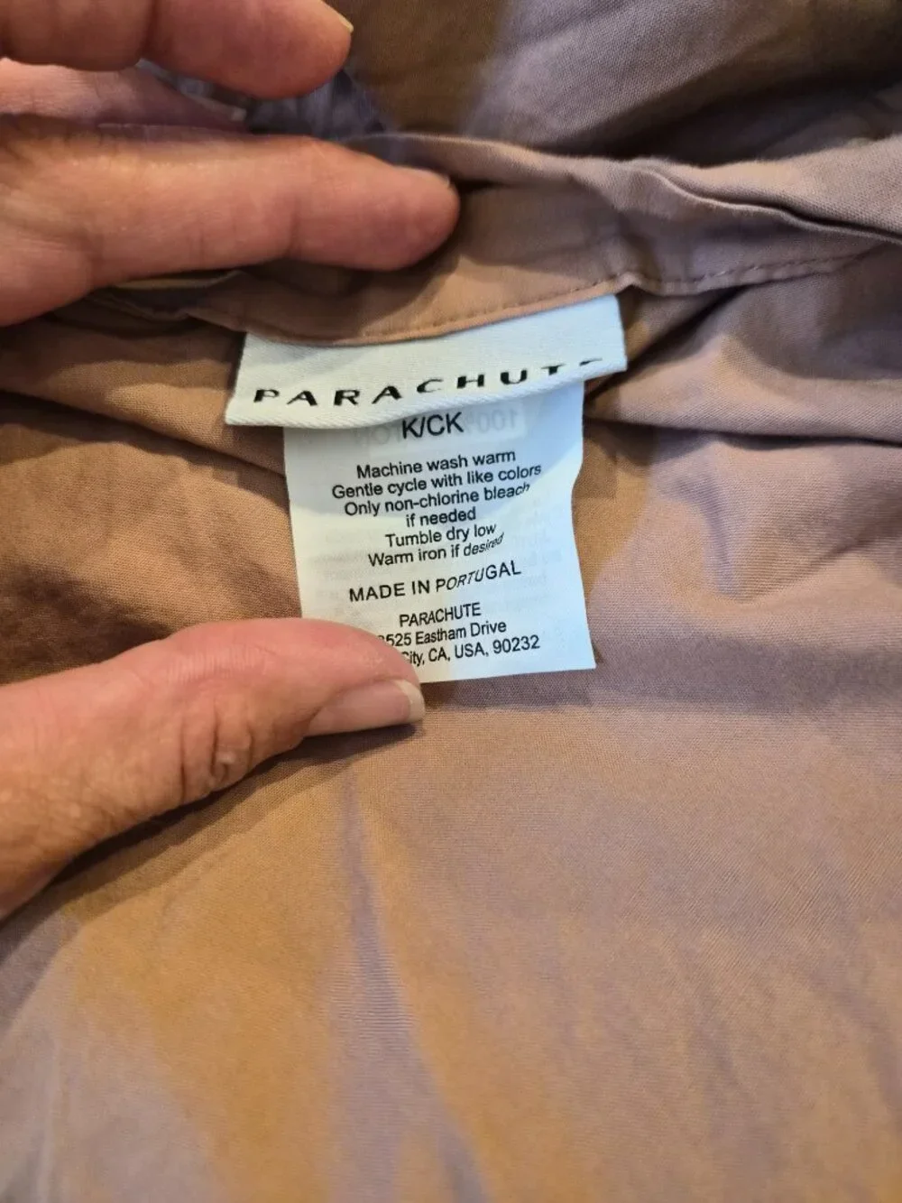 Parachute Percale Duvet Cover -  King/Cal King – Clay – New Without Tags